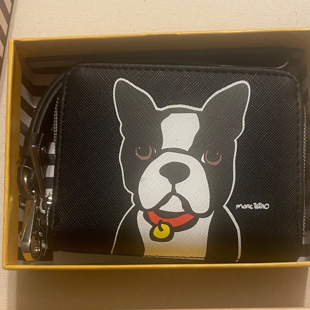 Marc Tetro Black Dog Print Wallet - Picture 1 of 6